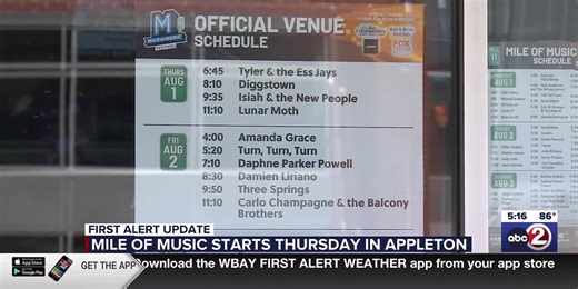 Excitement building in Appleton on the eve of Mile of Music