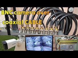 How to Install BNC CCTV Camera System Outdoors | #hikvision & #dahua Setup with Coaxial Cable 🔧🎥