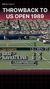 107K views · 1.4K reactions | #ThrowbackVibes Steffi’s epic fightback at the 1989 US Open   grafgoat #USOpen1989 #SteffiGraf #Tennis #Throwback #GOATヵ #USOpen #MartinaNavratilova | Grand Slam Chronicles | Facebook