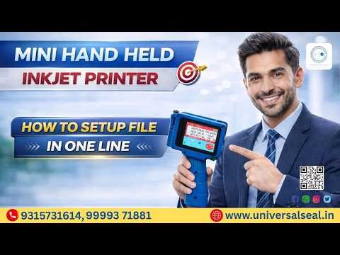 Mini Handheld Inkjet Printer | How to Setup File & One Line | Universal Seal