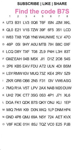 Find the Code B7S #braintraining #gaming #brainteaser #quiztime