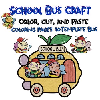 Back to school:School bus craft:coloring pages:Decorate the school bus:Printable