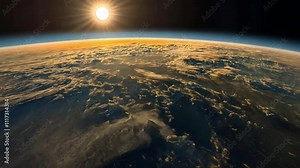 Solar eclipse viewing from space, capturing the eclipse from a satellite perspective.