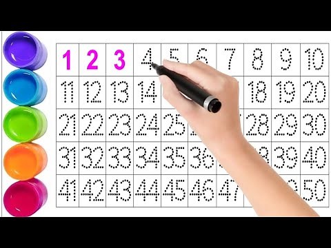 Counting 1 to 50 for Kids | Number Learning, Writing Practice,123 for Children | Preschool & Nursery