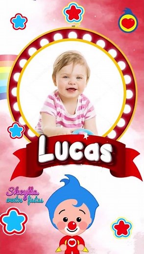 Plim Plim Circus personalized birthday invitation, virtual video invitation, invitation