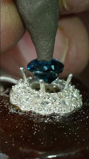 💎 London Blue Topaz Pendant Making – Watch This Stunning Gem Transform! 🔷✨ #jewellerydesign