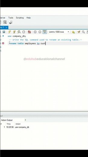 how to rename existing table in sql