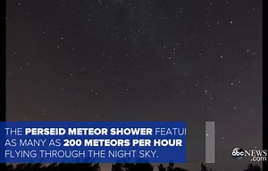 Perseid Meteor Shower Peak Creates Cosmic Display of Light Against Night Sky