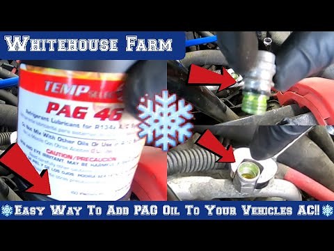 How To Add PAG OIL To Your Vehicles (AC) Unit And New High Pressure AC Schrader Valve DIY!