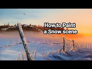 Painting a fence in snow with Oil paints
