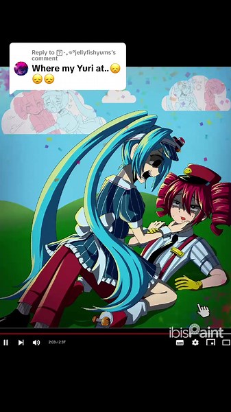 Mesmerizer Yuri Kiss - Miku x Teto | Vocaloid Fan Art