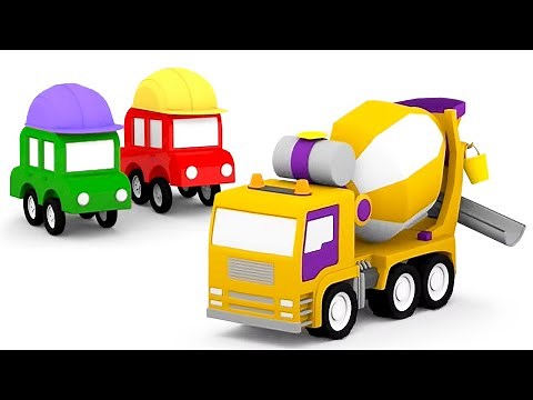 Vamos montar um caminhão betoneira! Desenhos animados em português. Desenho infantil animado