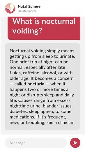 What is nocturnal voiding?