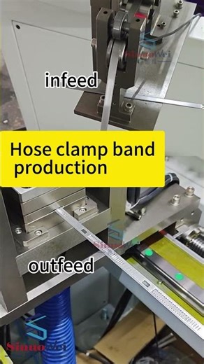 How hose clamp bands are made ⚙️ #hoseclamp #manufacturing