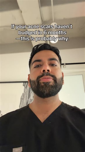 Kunal Malik, MD | Dermatologist on Instagram: "Comment SCAR and I’ll send you a breakdown by scar type, but seeing an experienced derm for a good personalized plan is important. One of the biggest reasons acne scars don’t fade? You’re using the wrong treatment for the wrong type of scar. ㅤ Not all scars are created equal. Ice pick scars are deep and narrow, creams won’t touch them. Boxcar scars respond well to lasers or microneedling, but only with the right depth and spacing. Rolling scars usua