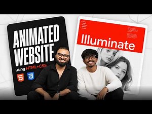Build Your First Animated Website Project | Using Only HTML & CSS