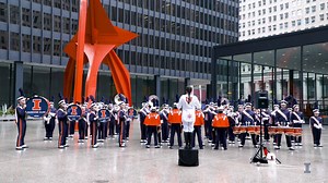 10K views · 357 reactions | They're called The Best Band in the Land for a reason.  Listen to the Marching Illini perform in Chicago for Illini Days. | University of Illinois Urbana-Champaign | Facebook