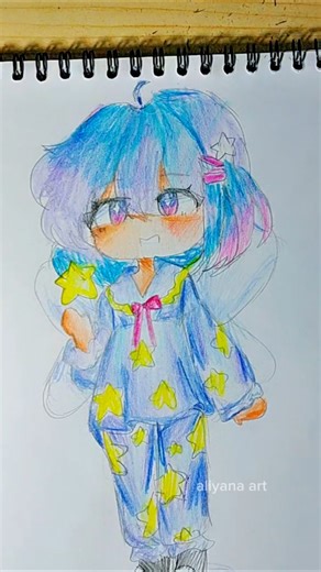 Drawing Chibi Star Pajama Fairy ✨🌙 Cute Magical Anime Art Tutorial #drawing #art #animeeart #artist