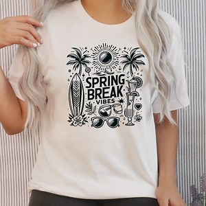 Spring Break Vibes 2025, Fun Clip Art- PNG Digital Download, Ready to Print Make Your T-shirt, Spring Break Design - Etsy