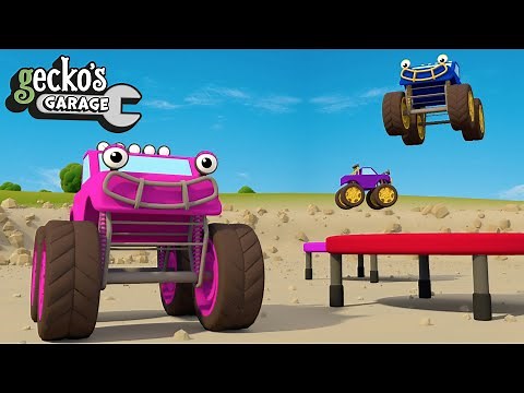 Baby Monster Truck Madness! | Trucks For Children | Gecko's Garage | Baby Trucks For Kids