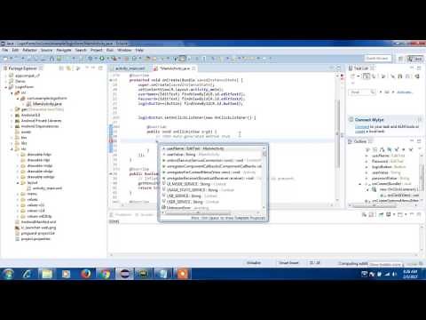 How to create android login form using eclipse
