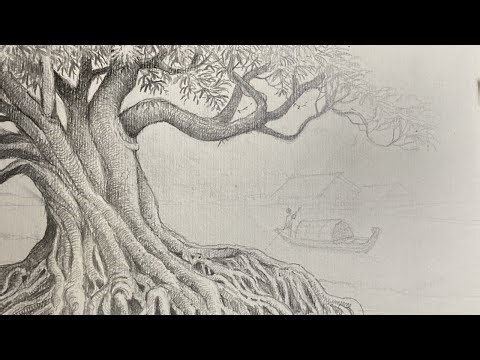 "Realistic Tree Sketch with Pencil | Step-by-Step Drawing Tutorial"