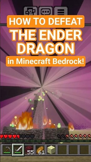 How To DEFEAT The ENDER DRAGON in Minecraft Bedrock Edition #shorts