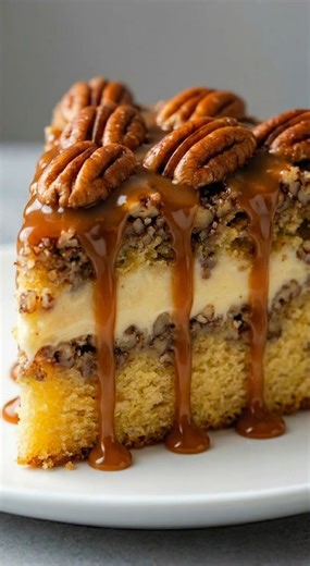 🍰 Butter Pecan Cake | Easy homemade cake that tastes straight from a Southern bakery 🤎 This **butter pecan cake** is pure comfort — rich, buttery cake layers filled with toasted pecans and wrapped around a soft, creamy center that melts right into every bite. It’s sweet, nutty, and incredibly moist, the kind of homemade cake that feels special the moment you slice into it. I love this recipe because it looks impressive but comes together easily with simple ingredients. Whether you’re baking fo