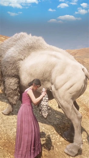 UNREAL RDR2 Gameplay! Brave Girl DESTROYS a Giant Desert Beast in EPIC Fight #shorts #gaming