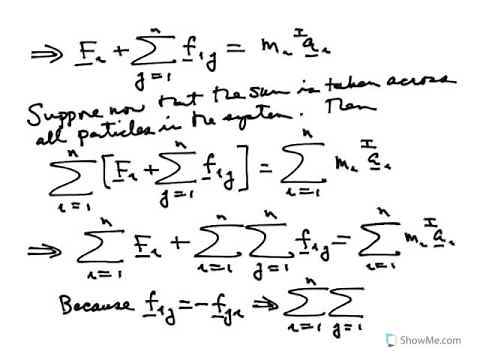Lecture 20: Kinetics of a System of Particles - Newton's Second Law