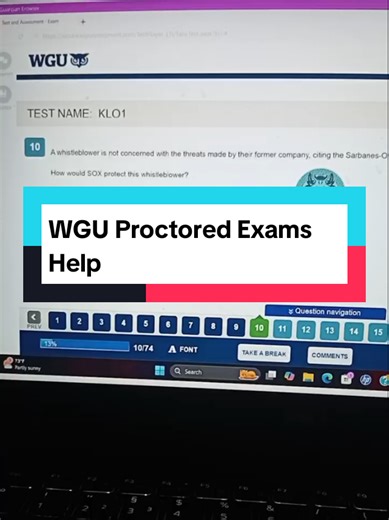 WGU Proctored Exams Help #wguexam #wgu #wgutesthelp #examtips