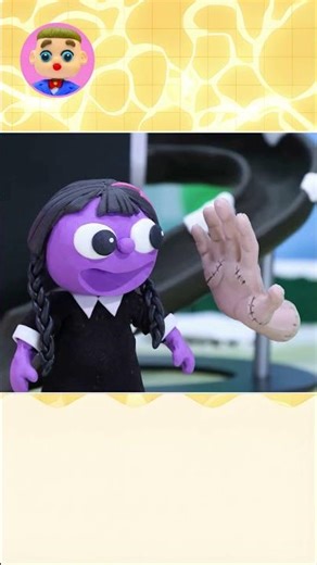 DON'T PRESS THE BUTTON! The PINK vs PURPLE CHALLENGE Goes Wrong 😳 | Cartoons Play Doh | Stop Motion