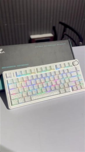 Aula F75 white keyboard ll #aulaf75 #whitesetup
