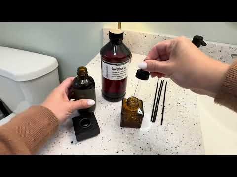 How to Make a Reed Diffuser at Home (Easy Fragrance Oil Mix Ratio + White Tea Spa Scent)