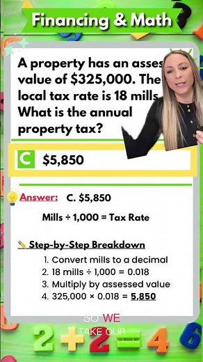 National Real Estate Exam – Math Practice Questions #realestate #realestateexamprep #realestateexam