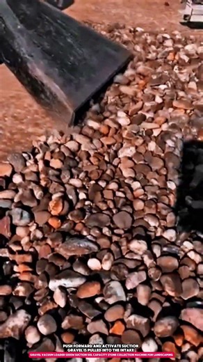 Gravel Vacuum Loader 1200W Suction 50L Capacity Stone Collection Machine for Landscaping