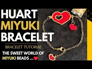 How to make a huart miyuki bracelet♥️(complete version)Brick STITCH BRACELET TUTORIAL & BRACELET