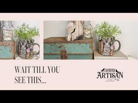 How to Use IOD Moulds on Curved Surfaces | Step-by-Step Bunny Mug DIY