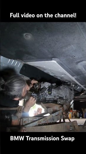 Swapping a BMW 328i Transmission Alone?! No Lift, No Help! 😤🔥 #shorts #bmw328i #bmw #mechanic
