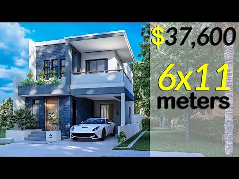 (6x11 Meters) Modern House Design | 4 Bedrooms House Tour