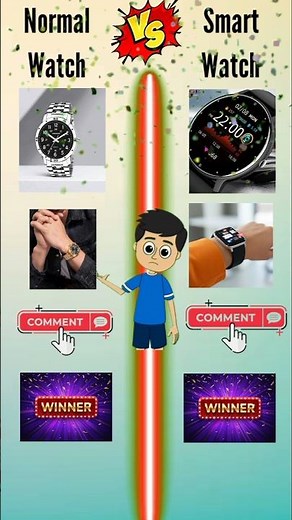 Normal watch vs smart watch❓ #shorts #ytshort #viralshort #comparison