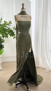 Making a corset two piece mermaid lace satin sage green long prom dress. Shopping link: https://missjophiel.com/products/olive-green-two-piece-corset-and-beaded-skirt-set We always accept custom orders. #dress #gown #fashion #prom #promdress #hautecouture #custommade #mermaid #weddingguestdress #wedding #greendress #prom2026 #eveningdress #partydress #newyearparty | Miss Jophiel