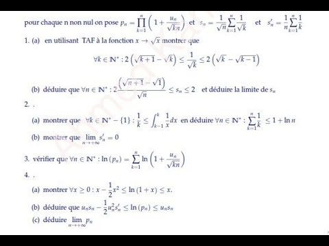 Les suites : Exercice 16