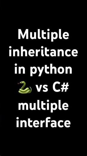 Multiple inheritance python 🐍 vs multiple interface c#