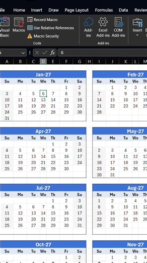 Add calendar automatically by this simple trick in Excel #excel #exceltips #exceltricks