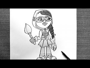 How to Draw Treena Action Pack | Easy Tutorial Step By Step