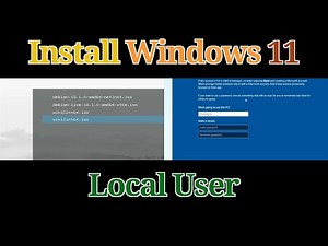 Install Windows 11 Pro with local user account