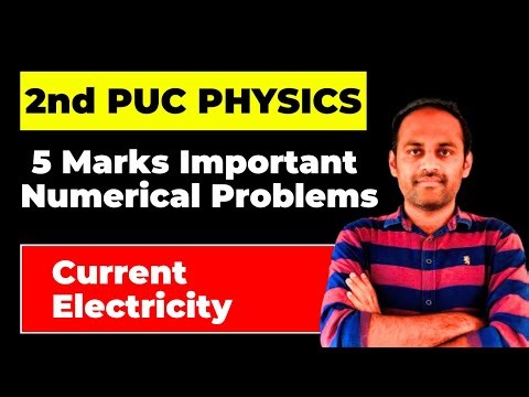 NUMERICAL PROBLEMS on CURRENT ELECTRICITY #2ndpuc #PHYSICS
