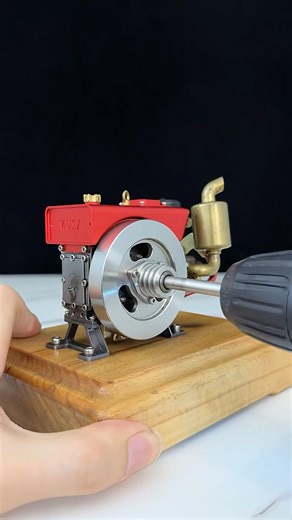 2.2cc Mini Double-cylinder Four-stroke Engine Model #jaidmeel #viralvideo #engine #tractor #motor