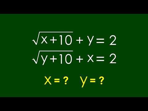 A Nice Algebra Problem | Math Olympiad x=? y=?